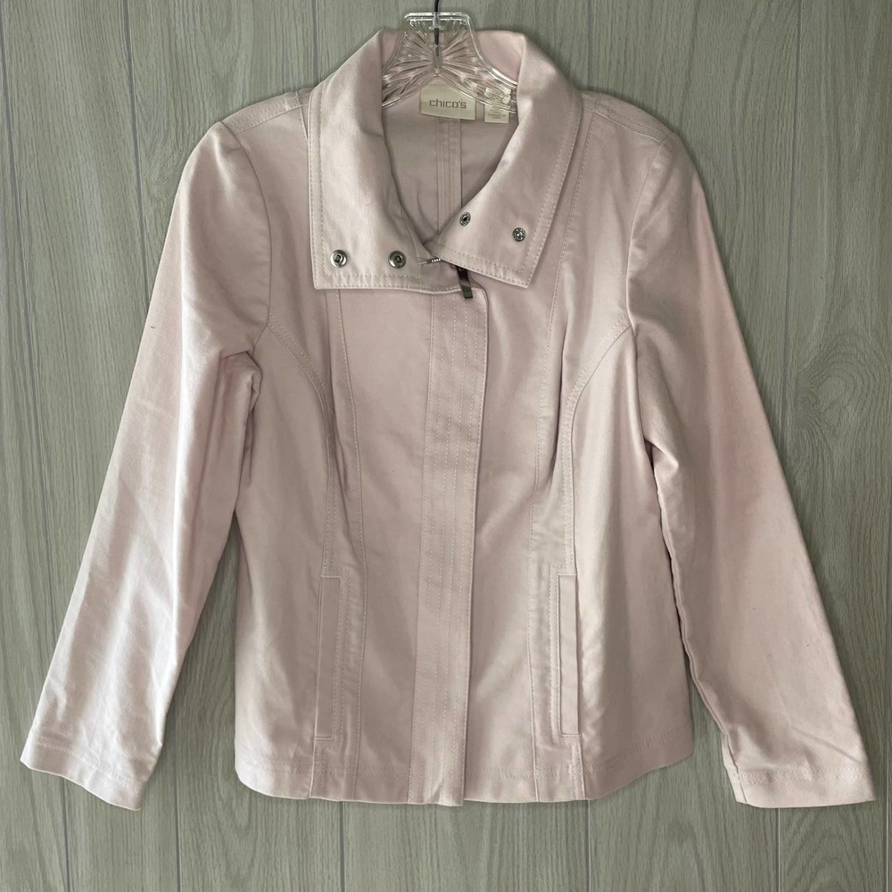 {Chico's} Pink Moto Jacket